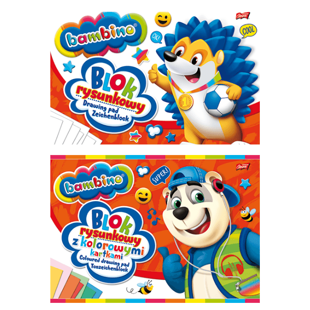 Blok rysunkowy A4 biały Bambino